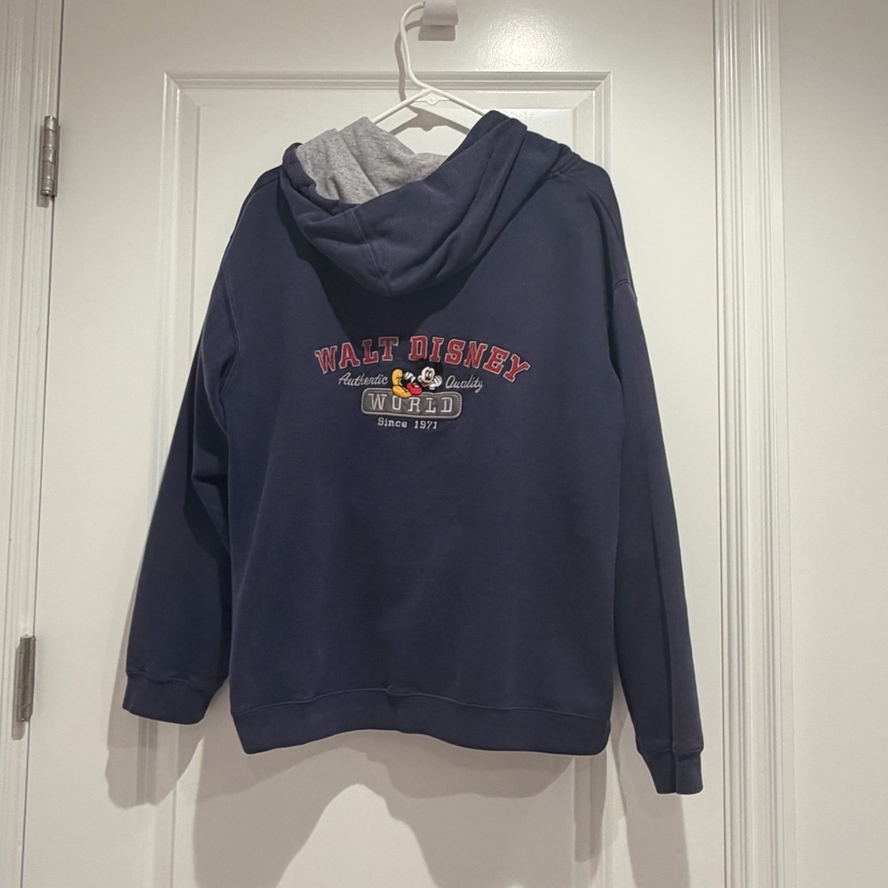 Disney Navy and Heather Gray Mickey Zip Hoodie